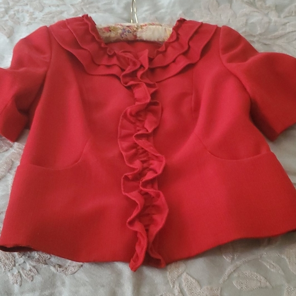 Red Ruffle jacket - Picture 3 of 6